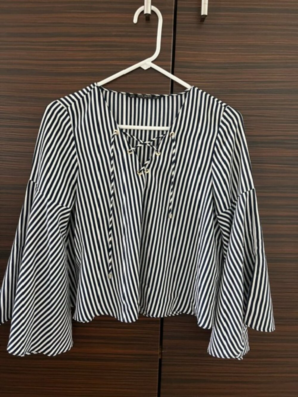 ZARA BASIC COLLECTION navy / white striped top